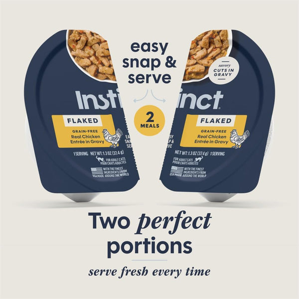 Instinct Flaked Split Cup Grain Free - Real Chicken Entrée Wet Cat Food