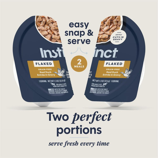 Instinct Flaked Split Cup Grain Free - Real Duck Entrée Wet Cat Food