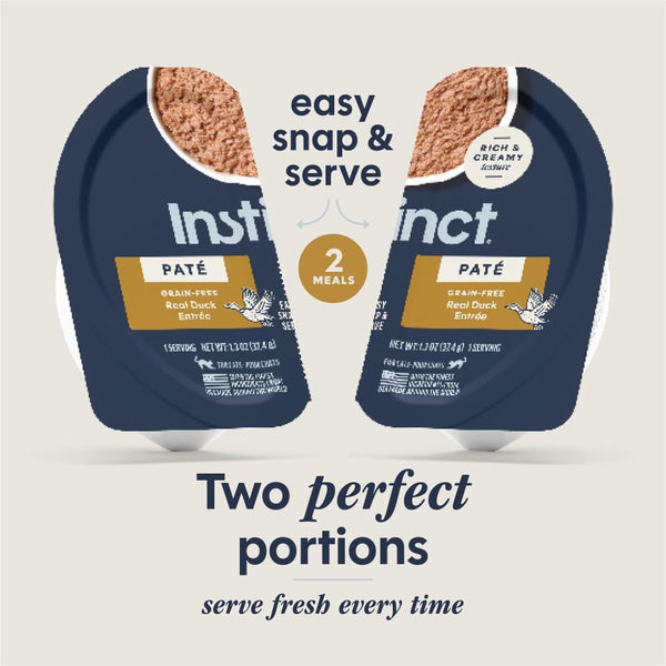 Instinct Pate Split Cup Grain Free - Real Duck Entrée Wet Cat Food