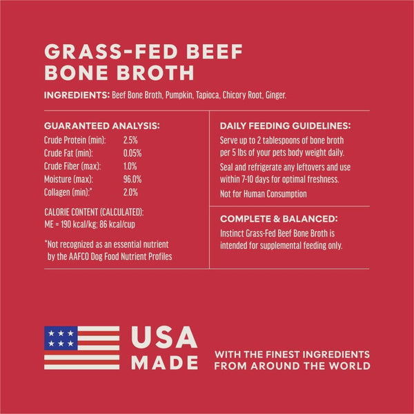 Instinct Beef Bone Broth, Meal Topper for Cats