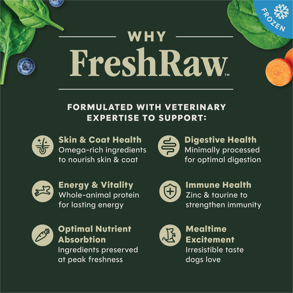 Instinct FreshRaw Medallions Cage-Free Turkey Recipe Frozen Dog Food