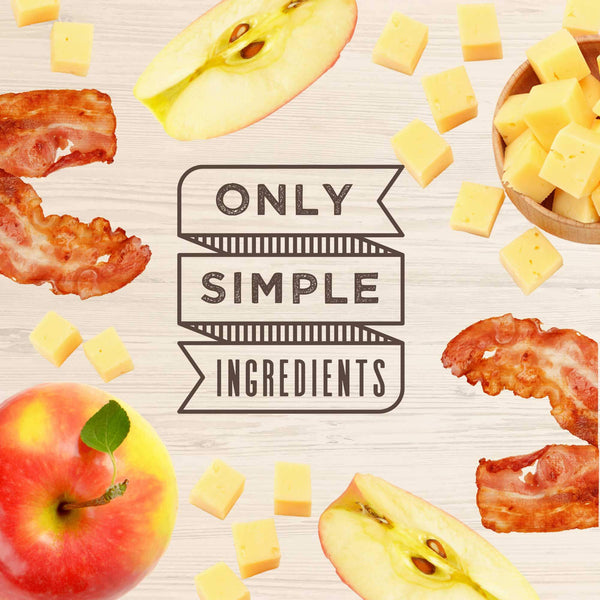 Wag More Bark Less Oats & Grains Crunchy Dog Treats, Bacon, Cheese & Apples, additional view 3