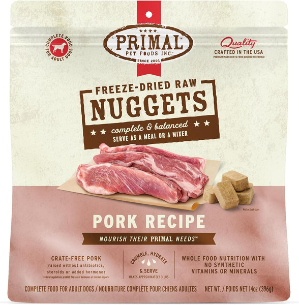 Primal Nuggets Pork Freeze-Dried Dog Food