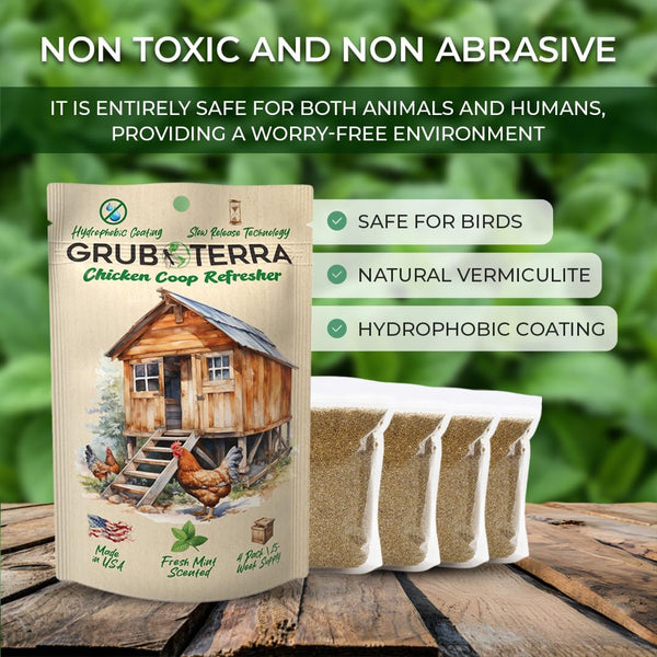 GrubTerra Chicken Coop Refresher & Odor Eliminator Rosemary and Thyme