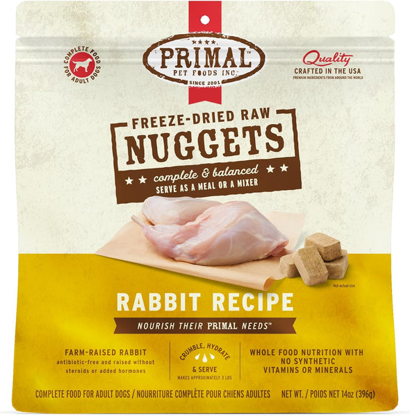 Primal Nuggets Rabbit Freeze-Dried Dog Food