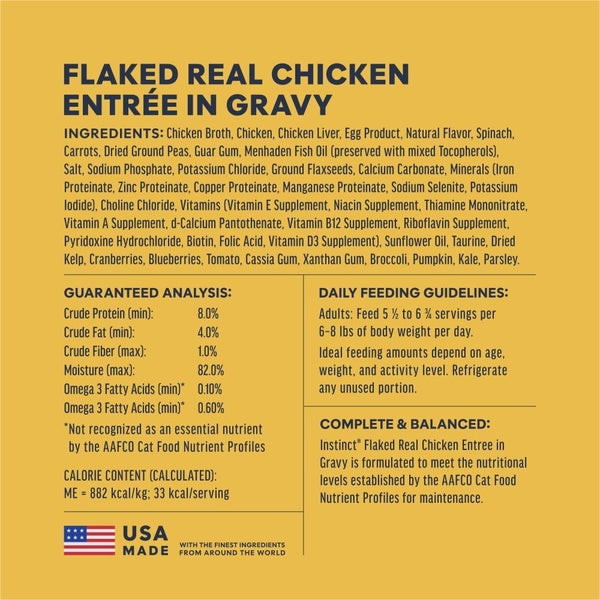 Instinct Flaked Split Cup Grain Free - Real Chicken Entrée Wet Cat Food