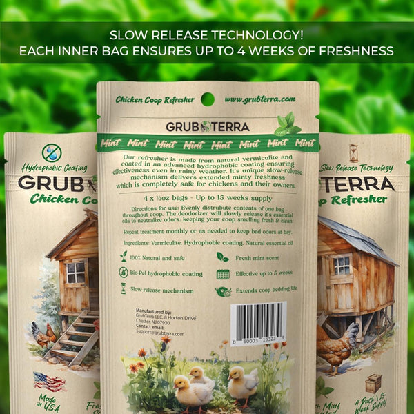 GrubTerra Chicken Coop Refresher & Odor Eliminator Rosemary and Thyme