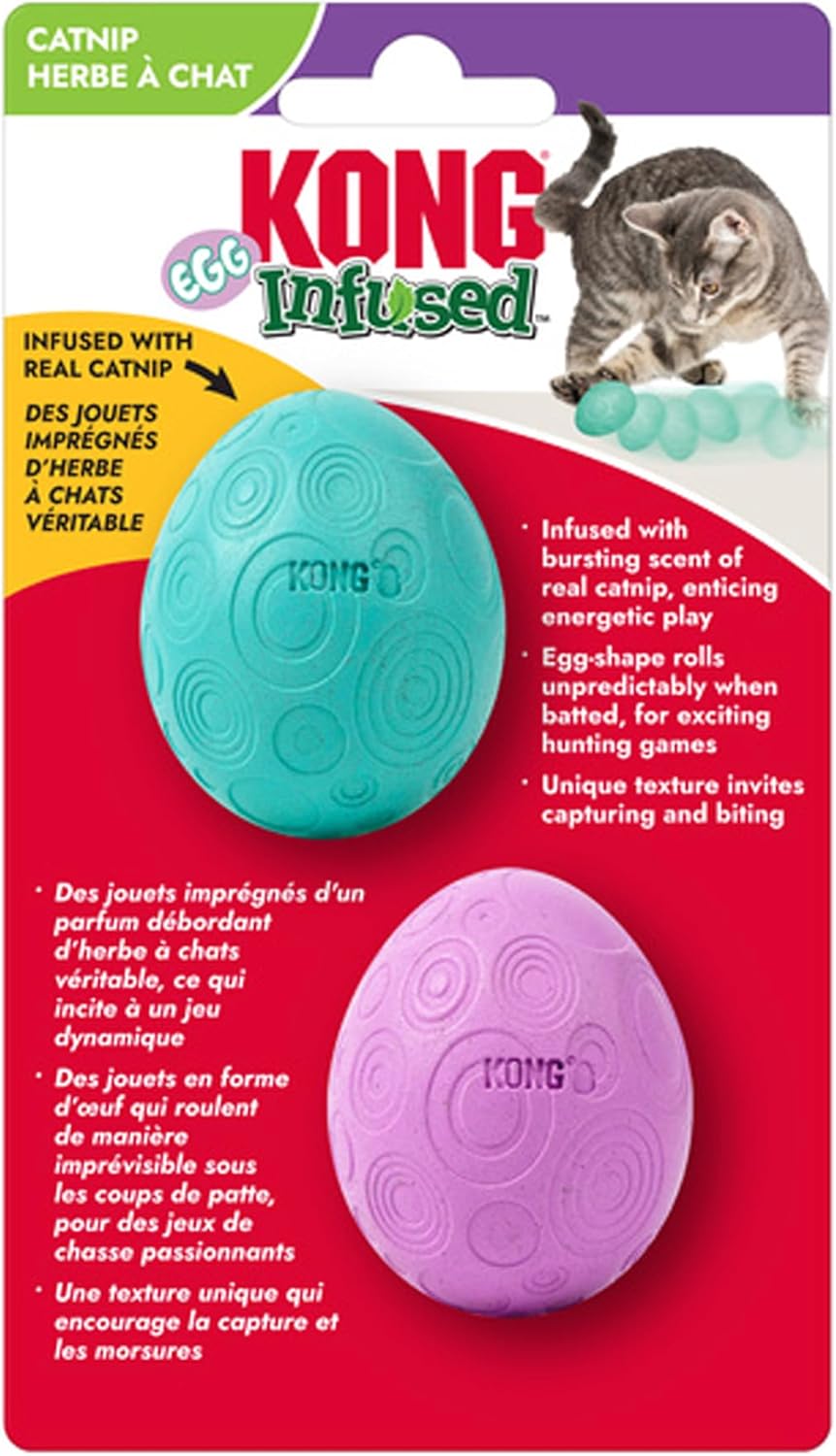 Kong Catnip Infused 2-Pack Egg Cat Toys