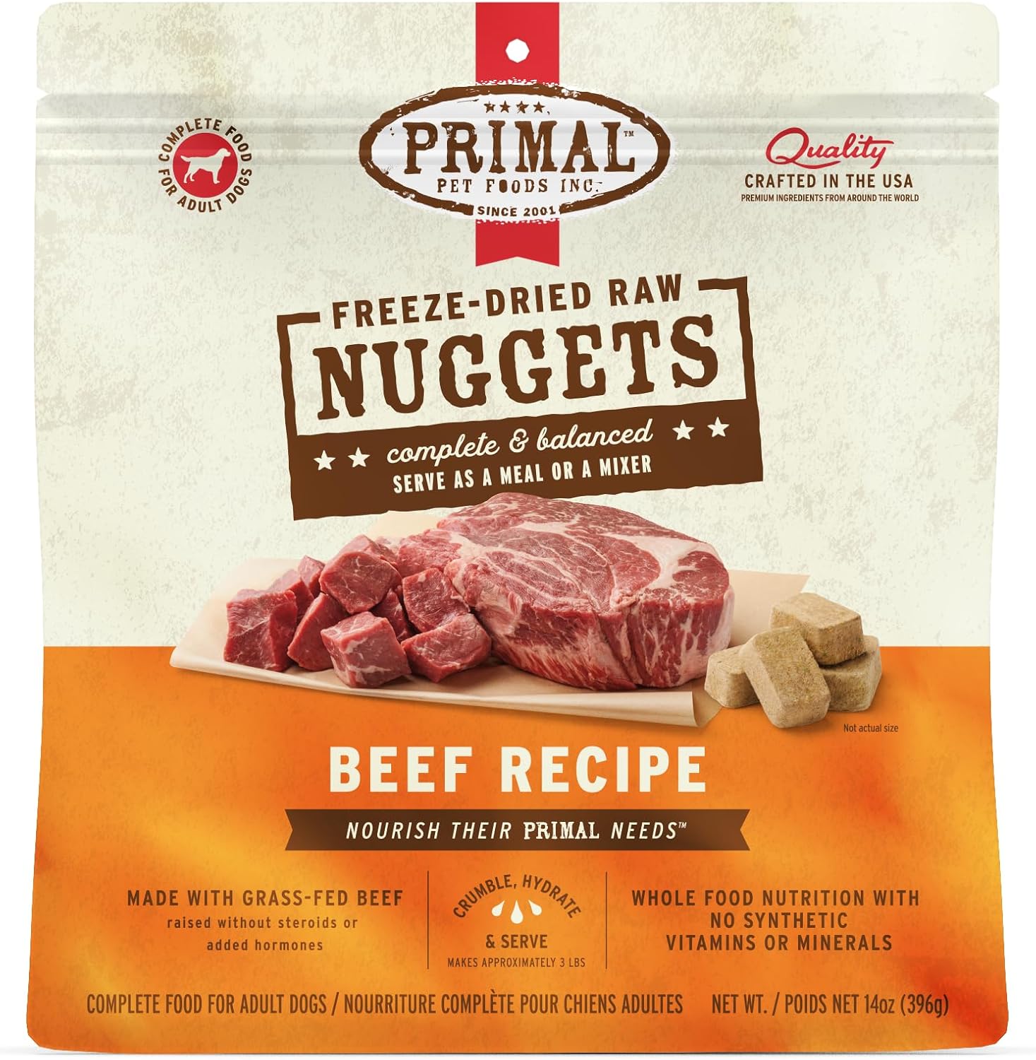 Primal Nuggets Beef Freeze-Dried Dog Food