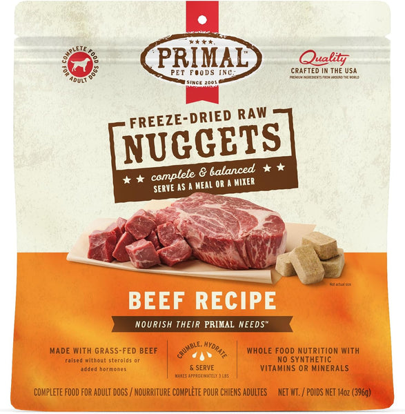 Primal Nuggets Beef Freeze-Dried Dog Food