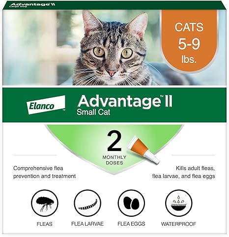 Advantage II for Small Cats 5-9 lbs. 4 pack