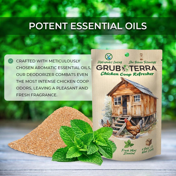 GrubTerra Chicken Coop Refresher & Odor Eliminator Rosemary and Thyme