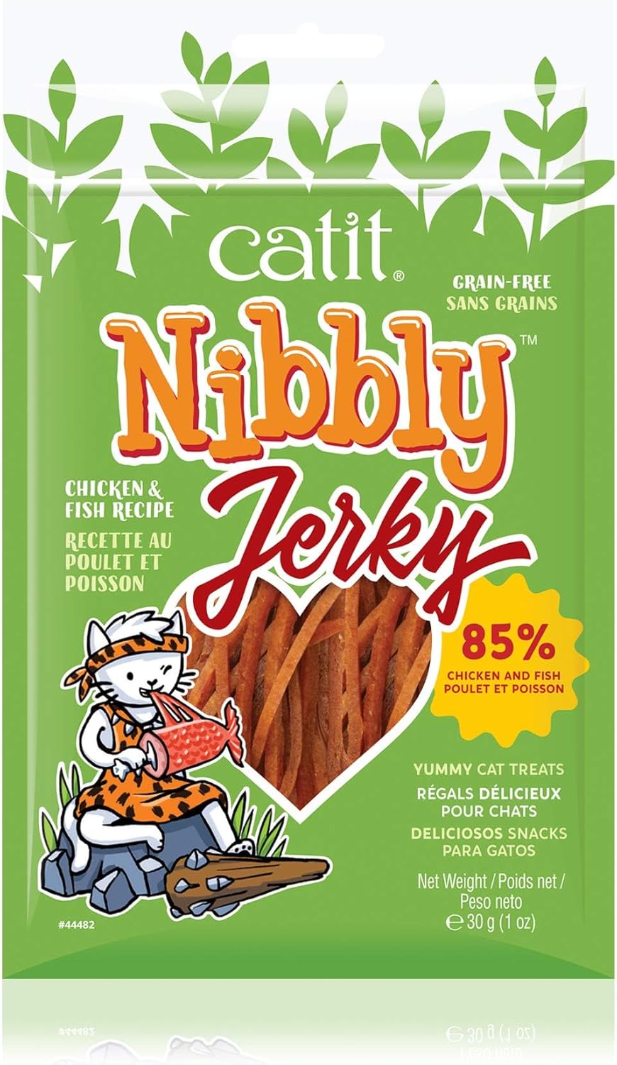 Catit Nibbly Jerky Chicken & Fish Cat Treats