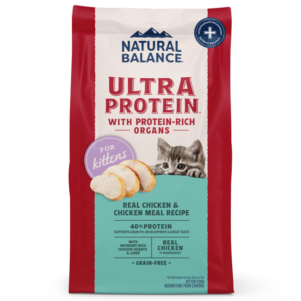 Natural Balance Ultra Protein Real Chicken & Chicken Meal Kitten Recipe Dry Cat Food