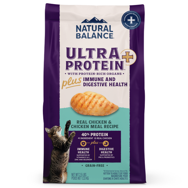 Natural Balance Ultra Protein + Immune & Digestive Health Real Chicken & Chicken Meal Recipe Dry Cat Food