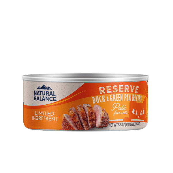 Natural Balance Reserve Duck & Green Pea Recipe Canned Wet Cat Food