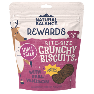 Natural Balance Crunchy Biscuits With Real Venison Small Breed Recipe Dog Biscuits