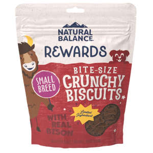 Natural Balance Crunchy Biscuits With Real Bison Small Breed Recipe Dog Treats