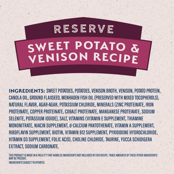 Natural Balance Limited Ingredient Sweet Potato & Venison Recipe Paté Canned Dog Food SPECIAL ORDER