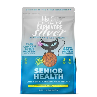 Tiki Cat Born Carnivore Silver Senior Health Dry Cat Food