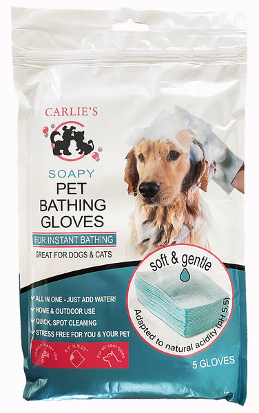Scoochie Pet Products Carlies Pet Bathing Soapy Glove 5 Pack