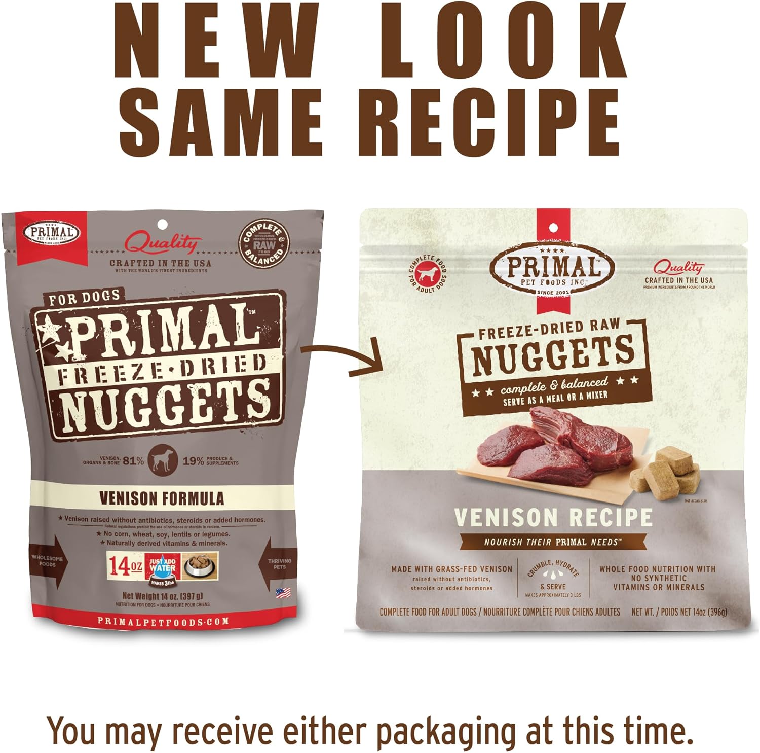 Primal Nuggets Venison Freeze-Dried Dog Food