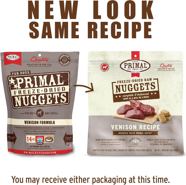 Primal Nuggets Venison Freeze-Dried Dog Food