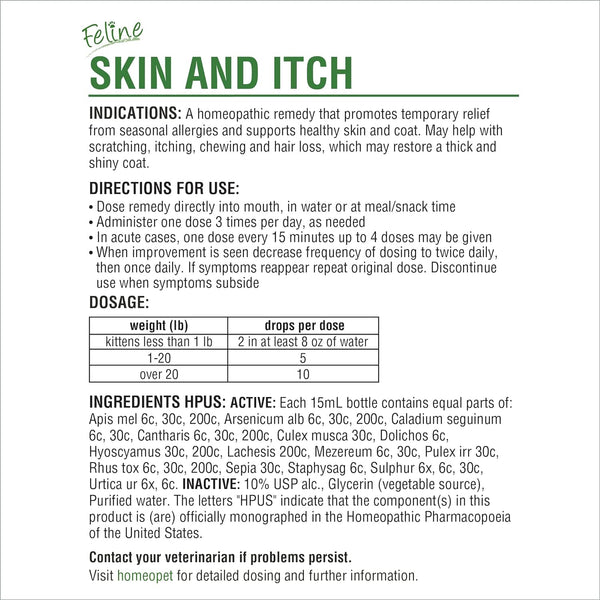 HomeoPet Feline Skin & Itch Relief