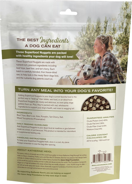 Badlands Ranch Superfood Nuggets Beef Tripe & Kale Freeze Dried Dog Treats or Topper