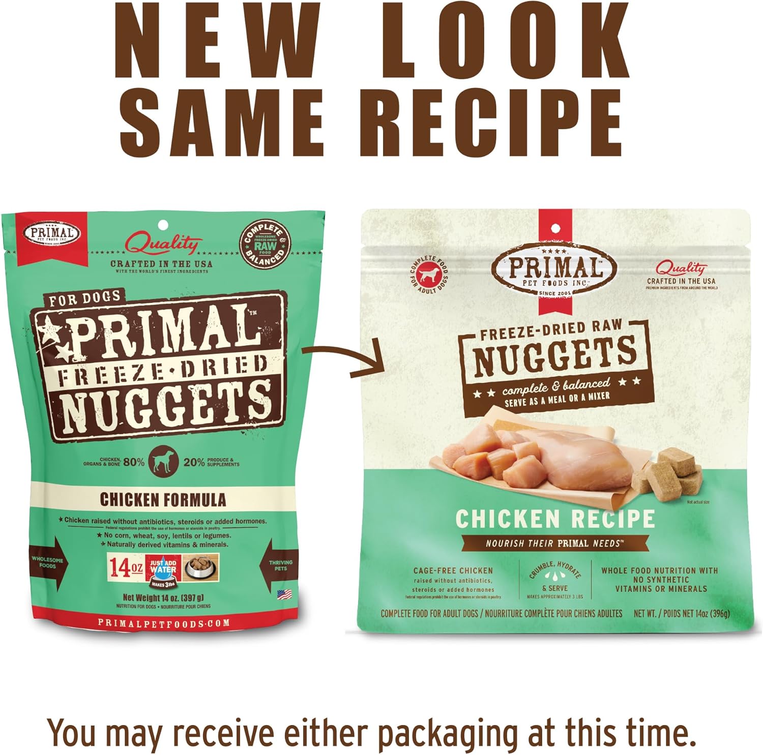 Primal Nuggets Chicken Freeze-Dried Dog Food