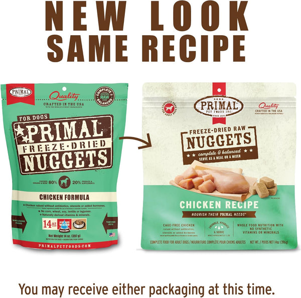Primal Nuggets Chicken Freeze-Dried Dog Food