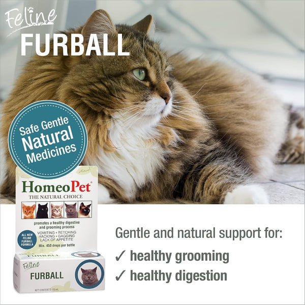 HomeoPet Feline Furball Hairball Relief