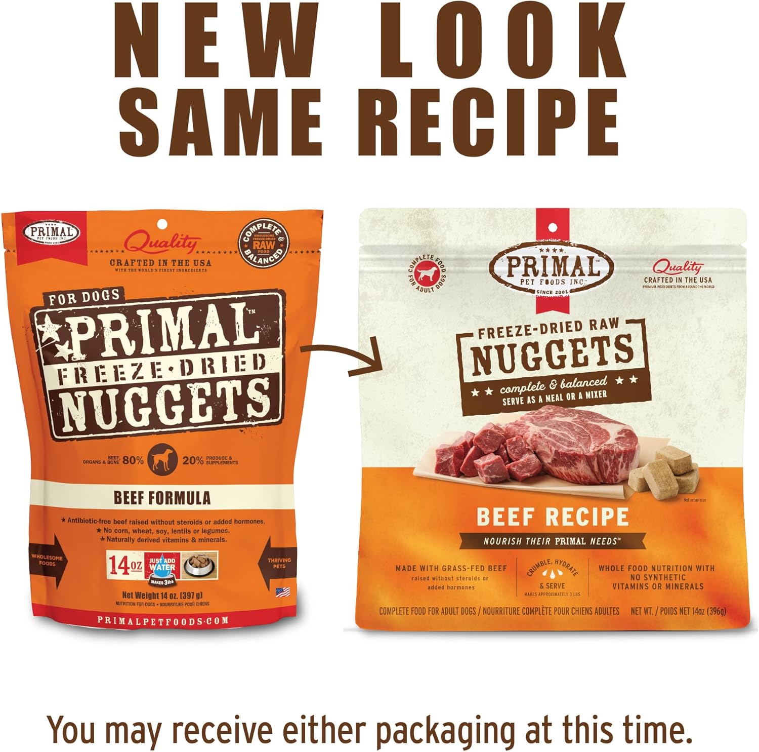 Primal Nuggets Beef Freeze-Dried Dog Food