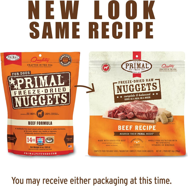 Primal Nuggets Beef Freeze-Dried Dog Food