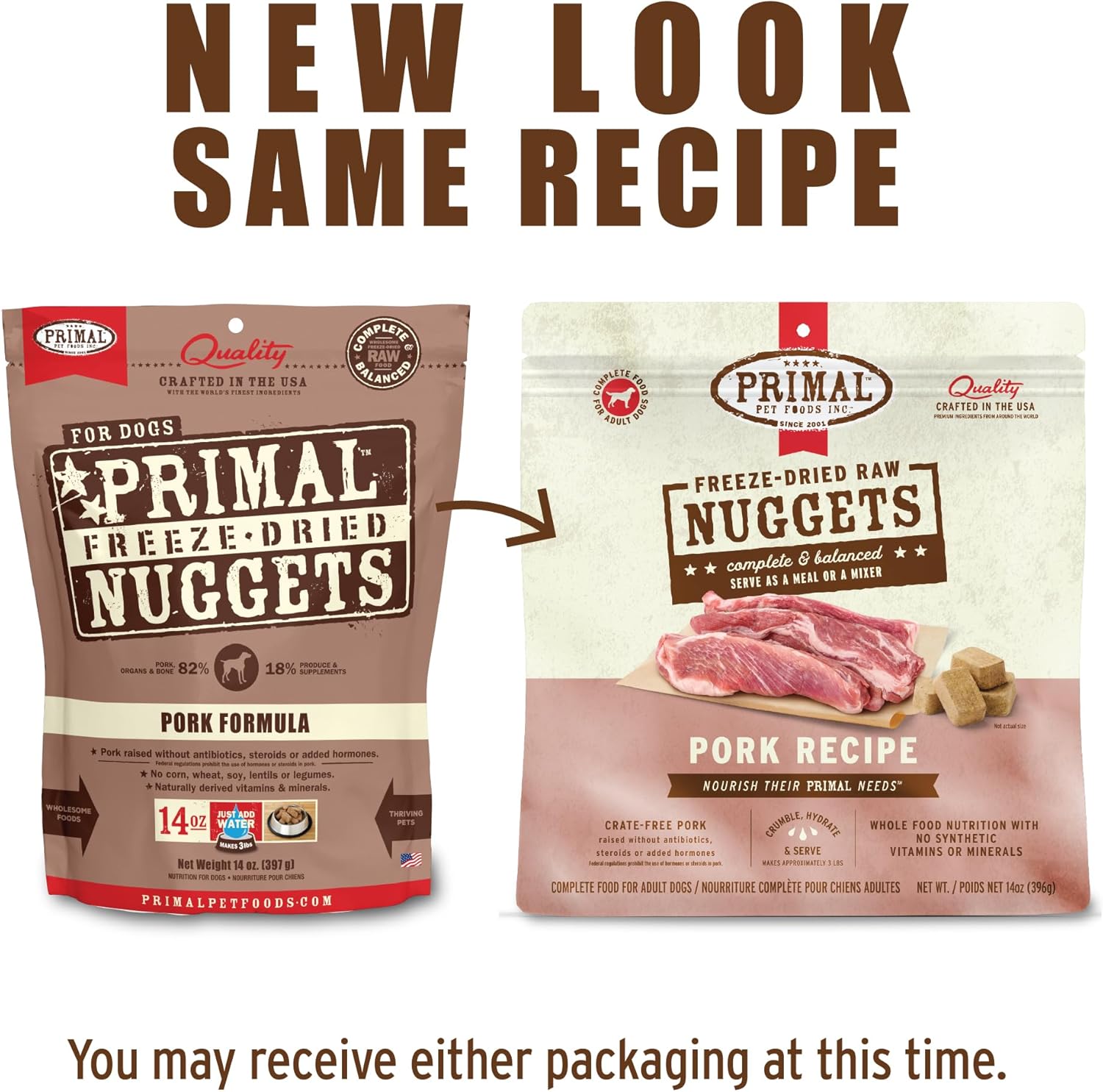 Primal Nuggets Pork Freeze-Dried Dog Food