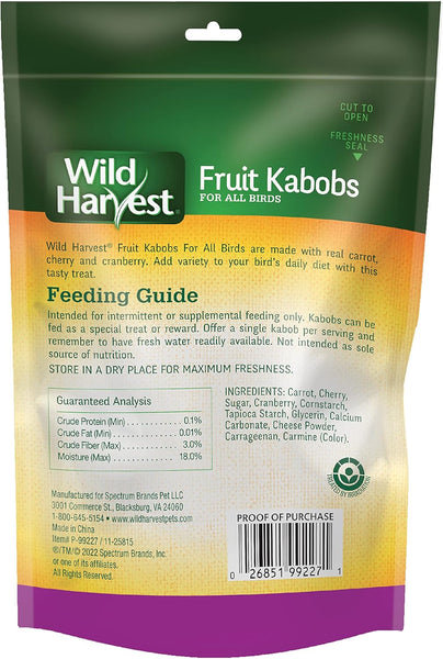 Wild Harvest Fruit Kabobs for all caged birds