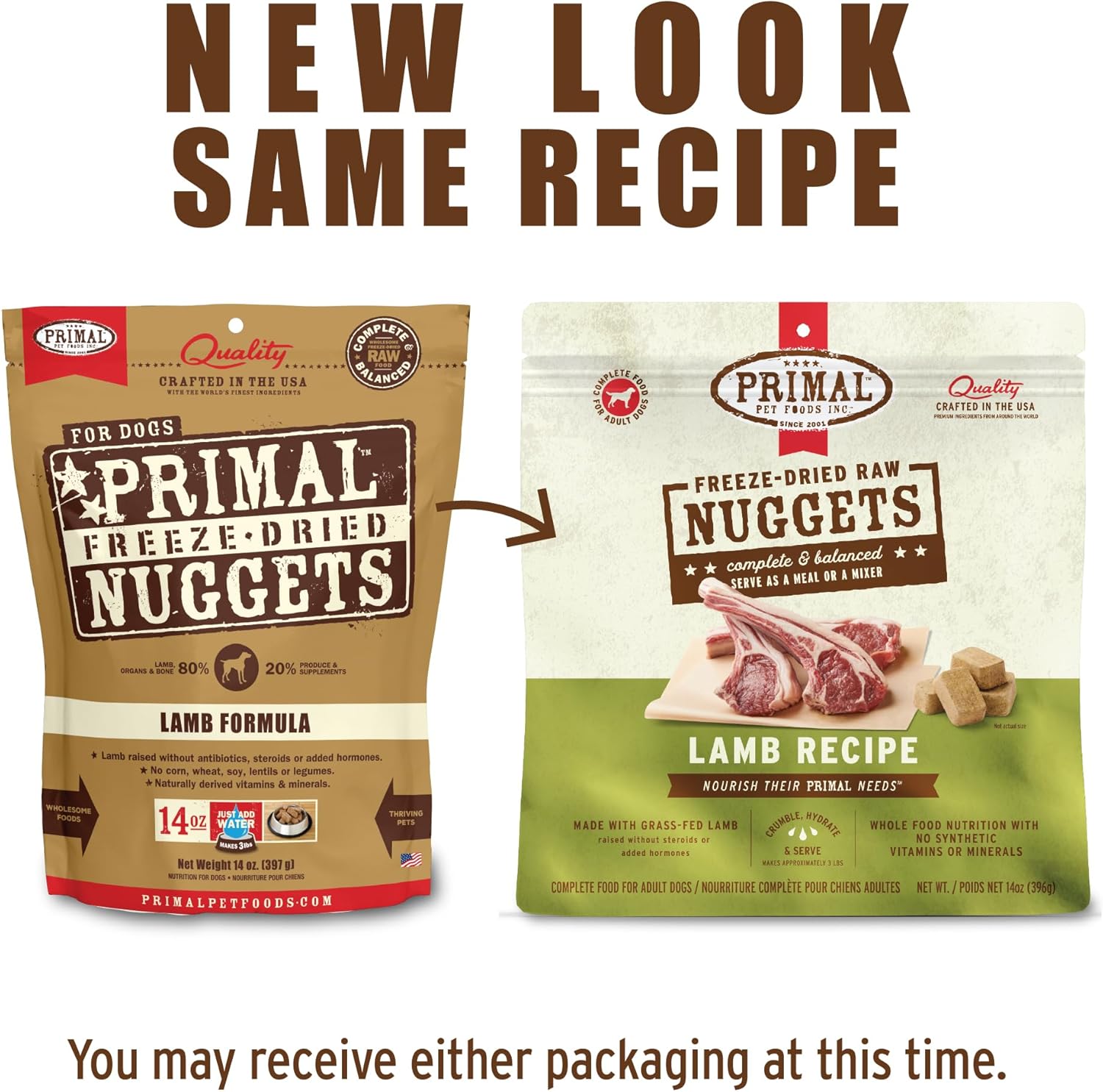 Primal Nuggets Lamb Freeze-Dried Dog Food