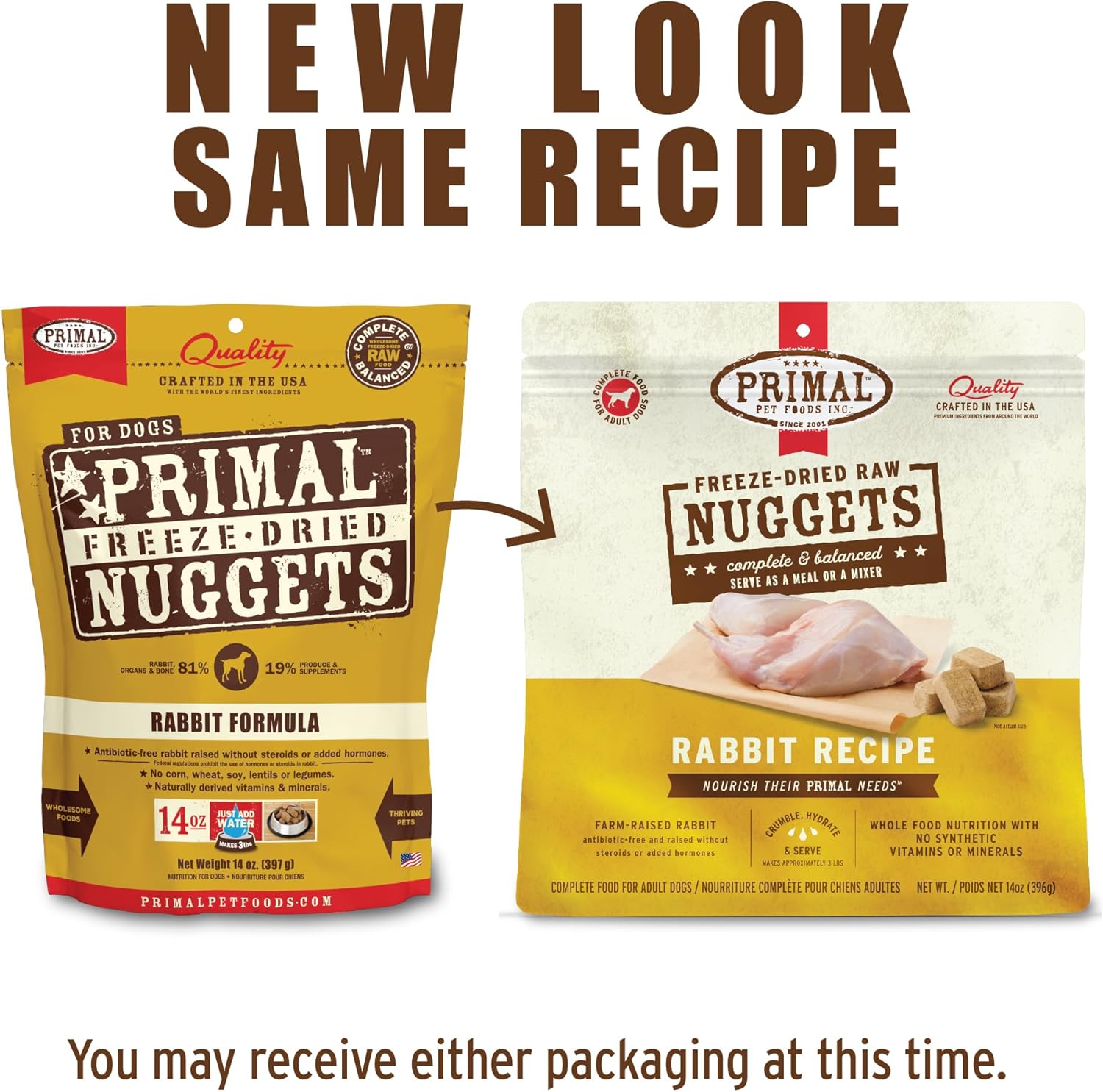 Primal Nuggets Rabbit Freeze-Dried Dog Food