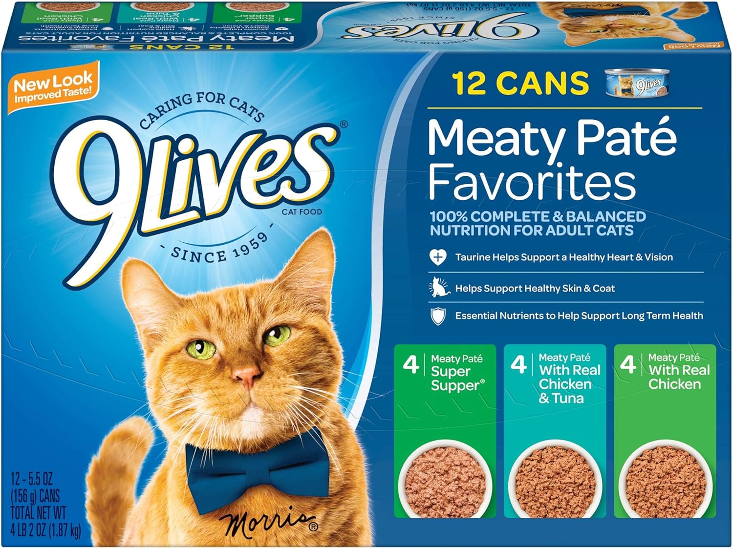9 Lives Meaty Pate Variety Pack Wet Cat Food