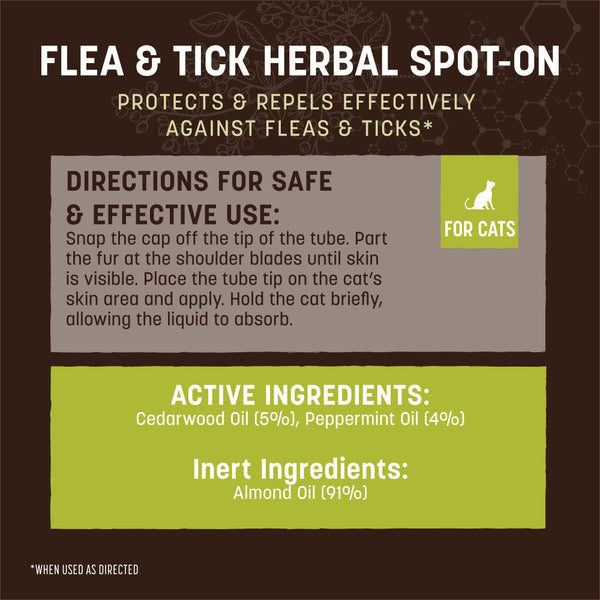 Earth Animal Natural Flea and Tick Herbal Spot-On for Cats, additional view 2