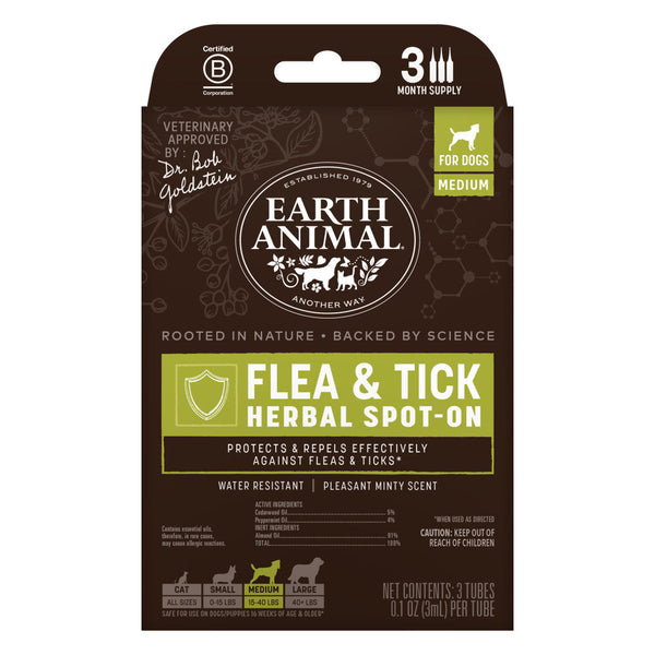 Earth Animal Natural Flea and Tick Herbal Spot-On for Dogs, additional view 1