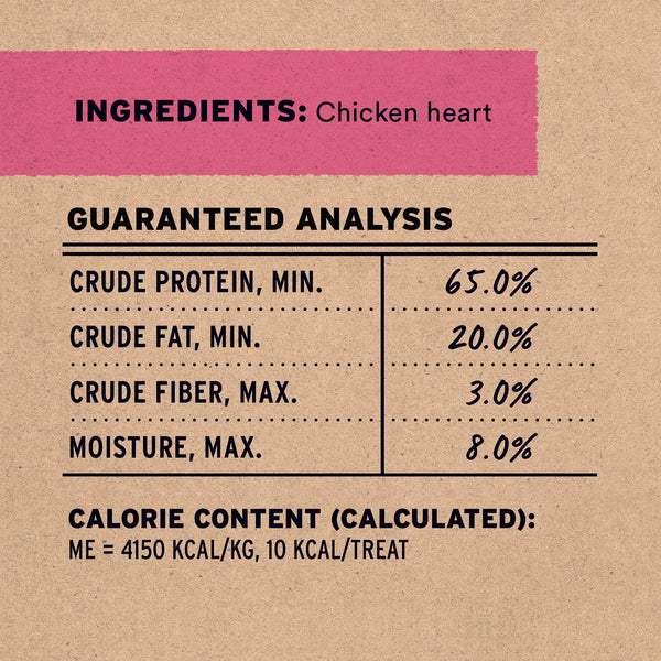 Vital Essentials Freeze-Dried Raw Protein Chicken Hearts Single Ingredient Cat Treats, additional view 2