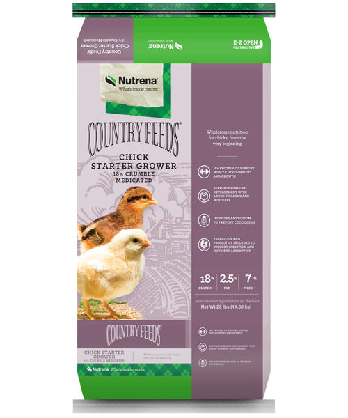 Nutrena Country Feeds Chick Starter Grower Medicated bag
