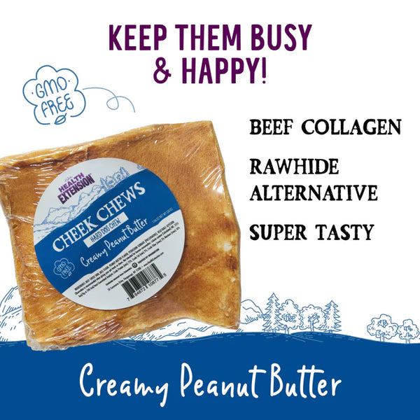 Health Extension Peanut Butter Flavored Cheek Chews Dog Treat