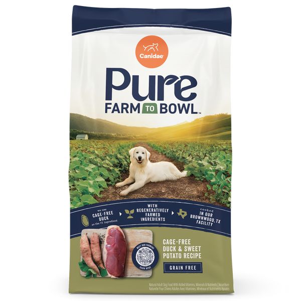 Canidae Pure Farm To Bowl Cage-Free Duck & Sweet Potato Grain Free Recipe Dry Dog Food
