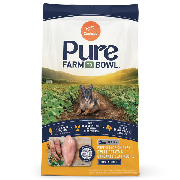 Canidae Pure Farm To Bowl Senior Free-Range Chicken, Sweet Potato & Garbanzo Bean Recipe