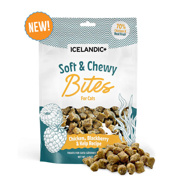 Icelandic+ Chicken, Blackberry & Kelp Recipe Soft & Chewy Bites Cat Treats