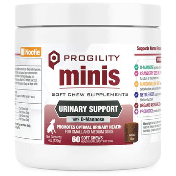 Progility Urinary Support with D-Mannose Soft Chews for Dogs