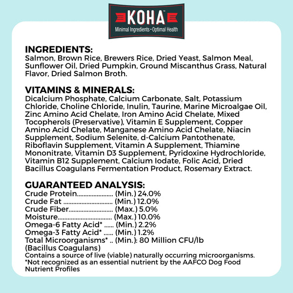 KOHA Limited Ingredient Bland Diet Salmon & Brown Rice Dog Food