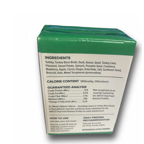 Dr. Marty Nature's Blend Sensitivity Select in Turkey Bone Broth Wet Dog Food